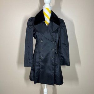 Dana Buchman Coat Detachable Faux Fur Collar • Black • Size XS